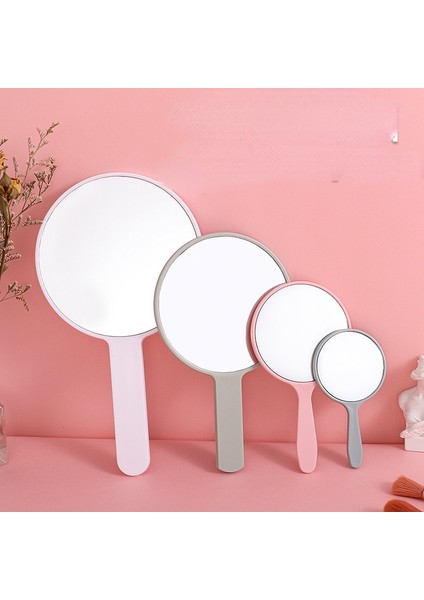7.5X13.5 cm Beyaz Yuvarlak Ayna Makyaj Kolu Taşınabilir Küçük Ayna El Plastik Ayna Vanity Kompakt Ayna Kolu Cep (Yurt Dışından) fiyatları