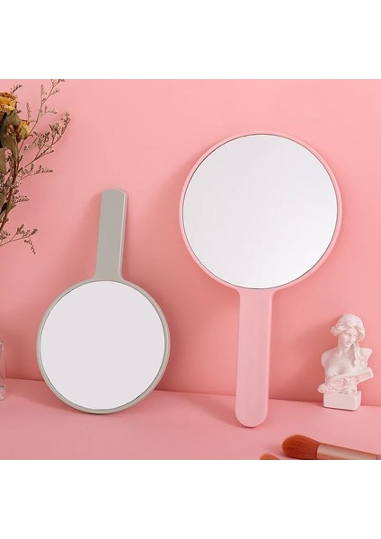 7.5X13.5 cm Beyaz Yuvarlak Ayna Makyaj Kolu Taşınabilir Küçük Ayna El Plastik Ayna Vanity Kompakt Ayna Kolu Cep (Yurt Dışından) fırsatları