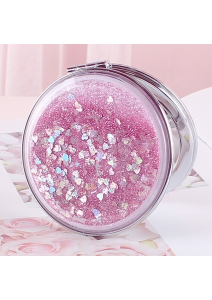 15 Quicksand Makyaj Aynası Parlak Taşınabilir Büyüteç El Kare Makyaj Ayakta Vanity Katlanabilir Cep Aynası Sevimli Kompakt Kızlar (Yurt Dışından) fiyatları