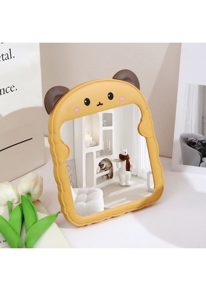 Style6 2023 Yeni Masaüstü Makyaj Aynası Düz Ayna Braketi ile Karikatür Prenses Ayna Kız Yurdu Boy Aynaları (Yurt Dışından)