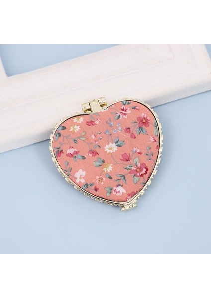 B-Pembe Taşınabilir Makyaj Aynası El Mini Kalp Çift Taraflı Katlanır Makyaj Masası Aynası Arı Kompakt Kozmetik El Aynaları Cep Seyahat (Yurt Dışından)