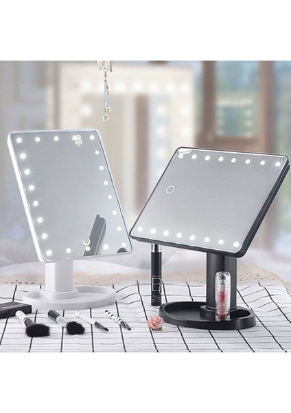 16 Model Profesyonel LED Işık Makyaj Aynası Dönebilen 22 Lamba Ayarlanabilir Işık 16/22 Dokunmatik Ekran Masa Aynası Bayan Taşınabilir Öğrenci (Yurt Dışından)