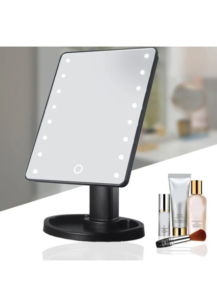 16 Model Profesyonel LED Işık Makyaj Aynası Dönebilen 22 Lamba Ayarlanabilir Işık 16/22 Dokunmatik Ekran Masa Aynası Bayan Taşınabilir Öğrenci (Yurt Dışından)