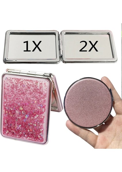 Xz Yuvarlak Pembe Mini Sevimli Kompakt Ayna Makyaj Araçları Pembe Büyüteç El Yuvarlak Taşınabilir Petit Seyahat Katlanabilir Cep Kozmetik Espejo Hediye (Yurt Dışından) indirimleri