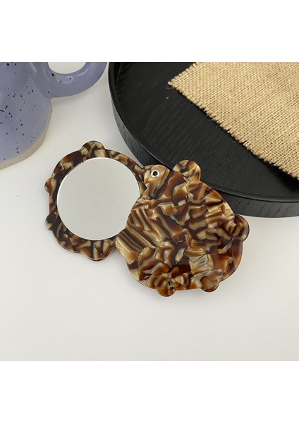 3 Retro Moda Asetat Levha Yuvarlak Makyaj Aynası Taşınabilir Kompakt Cep Kadınlar Kız Kozmetik Küçük Kompakt Aynalar (Yurt Dışından) indirimleri