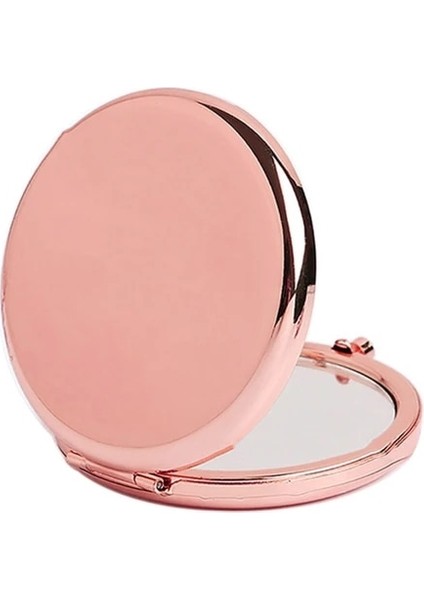 Altın Klasik Cep Aynası Büyütme Kompakt Seyahat Makyaj Aynası Gümüş/altın Taşınabilir, Katlanır, El Aynası (Yurt Dışından)