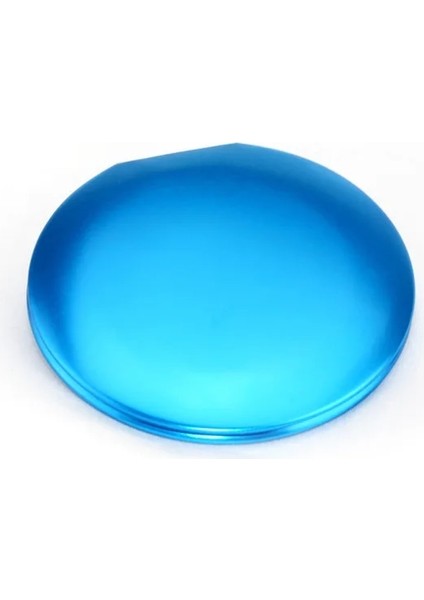 Mavi Yuvarlak Mini Kompakt Makyaj Aynası Katlanabilir Taşınabilir Büyüteç El Çift Taraflı Katlanır Vanity El Aynaları Cep Seyahat (Yurt Dışından)