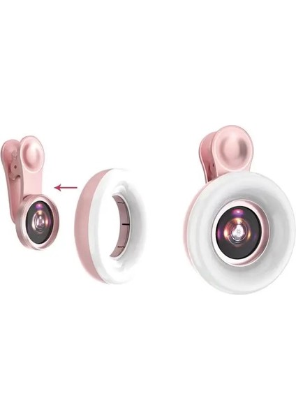 Beyaz Yeni Cep Telefonu Dolgu Işığı 15X Makro Lens Taşınabilir Selfie LED Halka Flaş Işığı Telefon Selfie Lambası Evrensel Halka Klipsi Işık (Yurt Dışından) modelleri