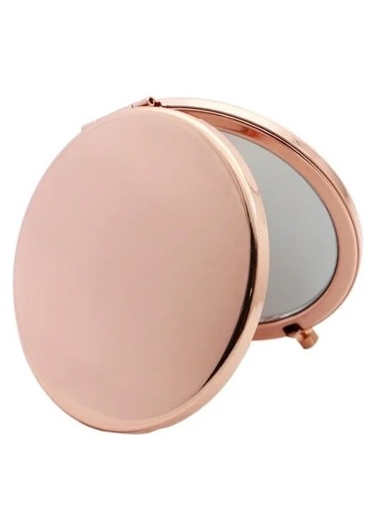17 Kompakt Ayna Seyahat Zarif Makyaj Araçları Gül Altın Yuvarlak Taşınabilir Katlanır Makyaj Aynası Cebine Koymak Çift Taraflı Ayna (Yurt Dışından)