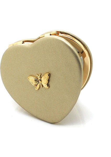 B-Pembe Taşınabilir Makyaj Aynası El Mini Kalp Çift Taraflı Katlanır Makyaj Masası Aynası Arı Kompakt Kozmetik El Aynaları Cep Seyahat (Yurt Dışından) fırsatları