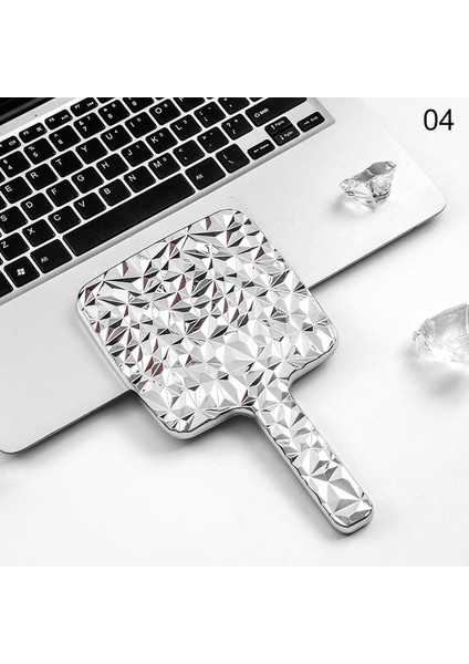 N4 1 Adet Kare Ayna Mini El Masaüstü Kozmetik Ayna Makyaj Aynası Seyahat Metalik Taşınabilir Güzellik Aynası (Yurt Dışından)