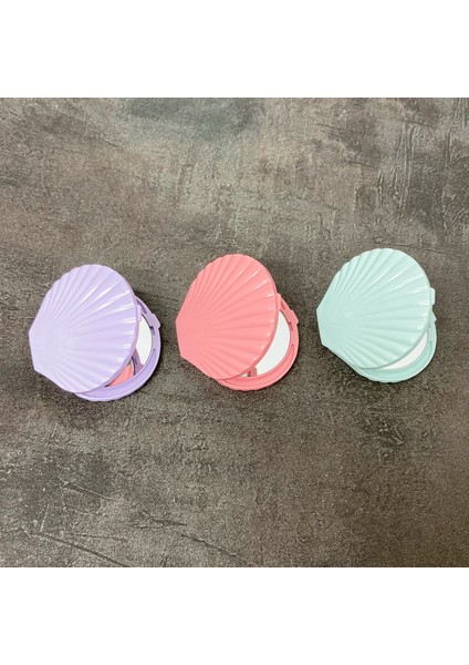 G Sıcak Satış Kabuk Şekilli Çift Taraflı El Aynası, Cep Için Sevimli Kabuk Şekli Makyaj Aynası (Yurt Dışından)