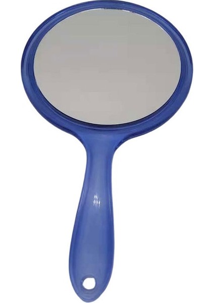 Mavi Abs Cam Kadın Makyaj Aynası Taşınabilir Renkli El Saplı Yedek Ev Salon Kozmetik Makyaj Aynaları (Yurt Dışından)