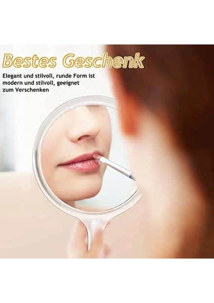 Mavi Abs Cam Kadın Makyaj Aynası Taşınabilir Renkli El Saplı Yedek Ev Salon Kozmetik Makyaj Aynaları (Yurt Dışından) modelleri