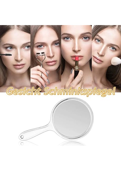 Mavi Abs Cam Kadın Makyaj Aynası Taşınabilir Renkli El Saplı Yedek Ev Salon Kozmetik Makyaj Aynaları (Yurt Dışından) fırsatları