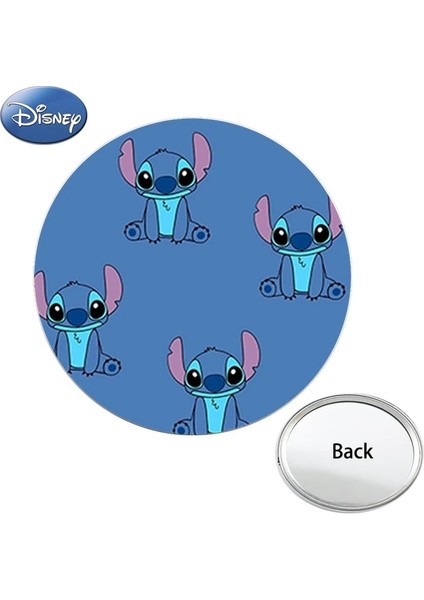 DSN399 Disney Lilo ve Stitch Aynalar Yuvarlak Tek Taraflı Fotoğraf Mini Kompakt Taşınabilir Okul Makyaj Çantasında Cep Aynaları (Yurt Dışından)
