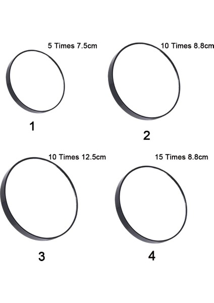 10X 8.8cm 5x 10X 15X Büyüteç Makyaj Aynası Yuvarlak Ayna Büyütme Iki Vantuz Mini Kozmetik Araçları Banyo Ev Araba (Yurt Dışından) fırsatları