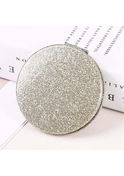 Şampanya Taşınabilir Makyaj Aynası El Mini Kalp Çift Taraflı Katlanır Makyaj Masası Aynası Kompakt Kozmetik El Aynaları Cep Seyahat (Yurt Dışından)