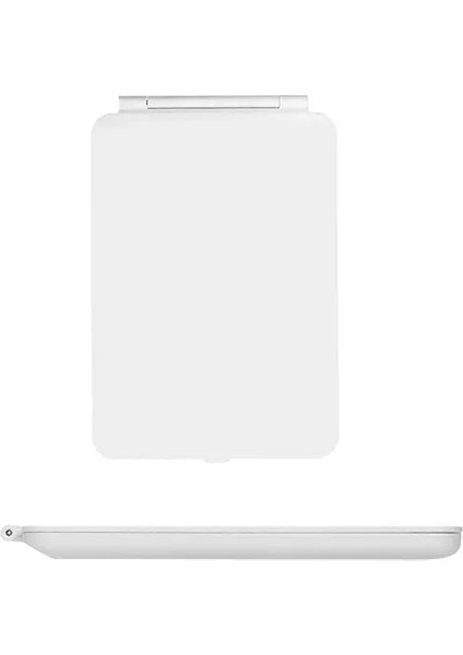 Büyüteçli Beyaz Katlanabilir Makyaj Aynası Mini Ayna Dokunmatik Ekran Işığı Makyaj Aynası Modları USB Şarj Edilebilir Katlanır LED Ayna (Yurt Dışından) fiyatları