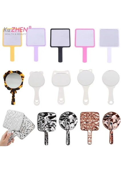 Tip 17 29 Tip Sıvı Şekli Kare Ayna Mini El Masaüstü Kozmetik Makyaj Aynası Seyahat Metalik Taşınabilir Güzellik Çanta Ayna (Yurt Dışından)