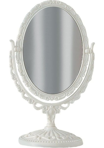 Altın Küçük Retro Makyaj Aynası Dönebilen Oval Çerçeve Standı Çift Taraflı Kozmetik Ayna Kadınlar Için (Yurt Dışından) fırsatları