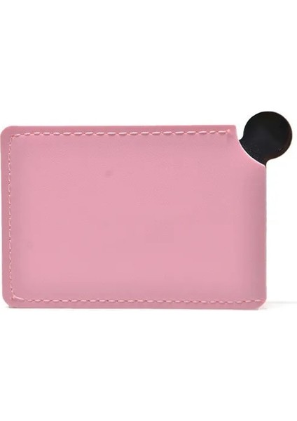 Pembe 1 Pc Taşınabilir Mini Kırılmaz Makyaj Aynası Paramparça Geçirmez Cep Kozmetik Ayna Pu Deri Paslanmaz Çelik Kart Özel Logo (Yurt Dışından) fiyatları