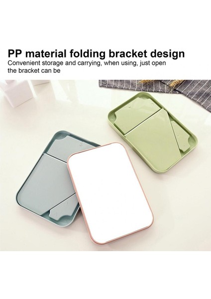 Mavi Kullanışlı Masaüstü Makyaj Aynası Günlük Basit Taşınabilir Prenses Ayna Kullanarak Katlanabilir Makyaj Aracı Kare Ayna Ev Için (Yurt Dışından) fiyatları