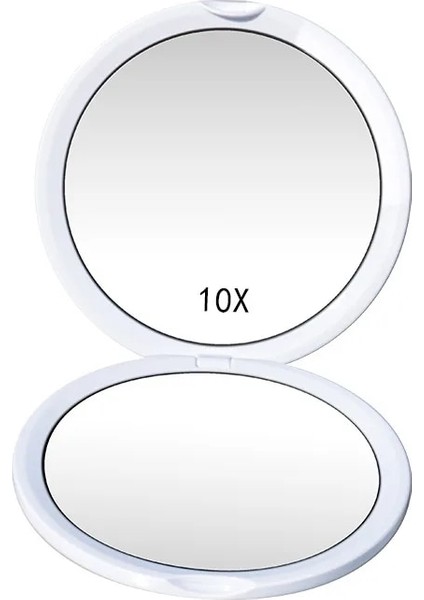 Shell Pink-2x Mini Makyaj Taşınabilir Kompakt Cep Aynası 10X Aydınlatmalı Büyüteç Makyaj Çift Taraflı Vanity Yuvarlak Ayna Yasche Spiegel (Yurt Dışından) fiyatları