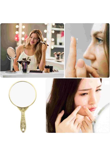 Siyah Ayna Kolu Metal Cüzdan Çantalar Ayna Mini El Aynası Kuaförlük Ayna Yapmak Abs El Ayna Vintage Kadın (Yurt Dışından) modelleri