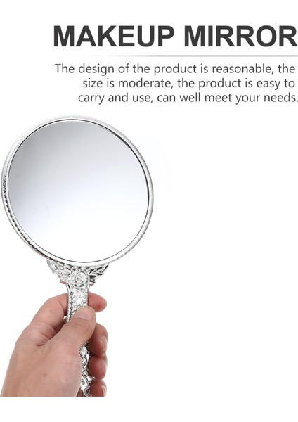 Siyah Ayna Kolu Metal Cüzdan Çantalar Ayna Mini El Aynası Kuaförlük Ayna Yapmak Abs El Ayna Vintage Kadın (Yurt Dışından) indirimleri