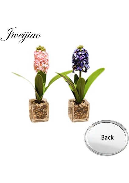 FS36 Youhaken Şebboy Çiçek Resimleri Baskılı Mini Yuvarlak Tek Tarafı Düz Cep Aynası Kompakt Taşınabilir Makyaj Vanity El Aynaları (Yurt Dışından)