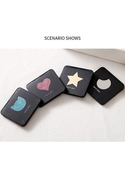 Yıldız Katlanabilir Makyaj Aynası Mini Kare Makyaj Makyaj Aynası Taşınabilir El Aynaları Çift Taraflı Kompakt Ayna Cep Kozmetik Ayna (Yurt Dışından) indirimleri