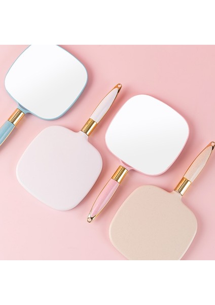 Pembe Vintage El Makyaj Aynası Saplı El Vanity Düzensiz Salon Tuvalet Masası Kompakt Ayna Diş Hekimi Için Ev Kozmetik (Yurt Dışından) modelleri