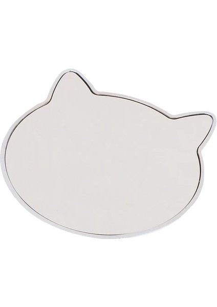 Bir Yan Kedi Kompakt Makyaj Aynası Kozmetik Yuvarlak Kare Kalp Kedi Cep Makyaj Aynası Çanta Seyahat Çantası Ev Ofis Aynası (Yurt Dışından)