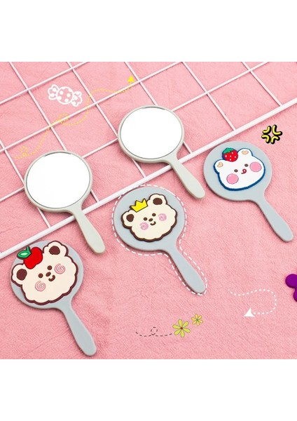 Şeftali Ayı 1 Pc Kore Tarzı Karikatür Makyaj Aynası Mini Taşınabilir El Aynası Tek Taraflı Saplı Ayna Yumuşak Sevimli Kız Sevimli Küçük Ayna (Yurt Dışından) modelleri