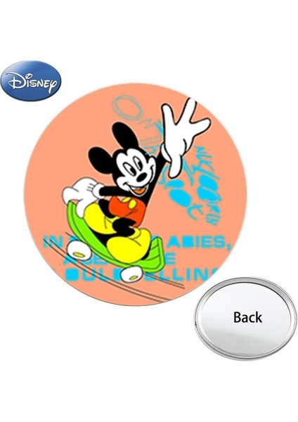 DSY60 Disney Aşk Mickey Mouse Tek Taraflı Düz Cep Aynası Minnie Mouse Kompakt Taşınabilir Makyaj Seyahat Çanta Aynalar DSN87 (Yurt Dışından)