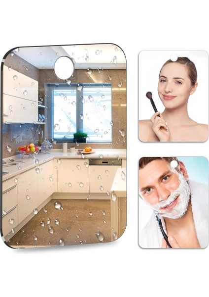 2mm Ayna Büyük Sissiz Duş Aynası Buğu Önleyici Duş Aynası Taşınabilir Duvar Asılı Kırılmaz Tıraş Aynası Erkek Kadın Makyaj Araçları (Yurt Dışından) fiyatları