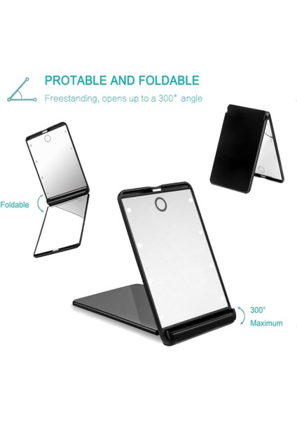 1 Adet Rastgele Renk Seyahat Aynası, Taşınabilir LED Işıklı Makyaj Aynası, Dokunmatik Anahtarı Makyaj Aynası, Katlanır Kompakt Ayna 1x ve 2x Büyütme (Yurt Dışından) indirimleri