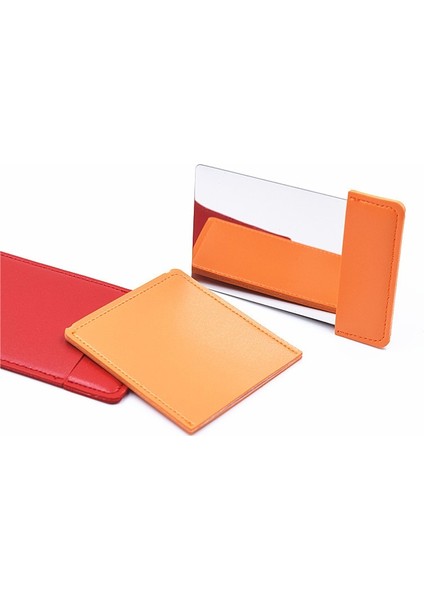 B Siyah Ultra-Ince Makyaj Aynası Makyaj Aynası Kozmetik 2 Renk Makyaj Cep Dikdörtgen Katlanabilir Kompakt Makyaj Katlanır Aynalar (Yurt Dışından) fırsatları