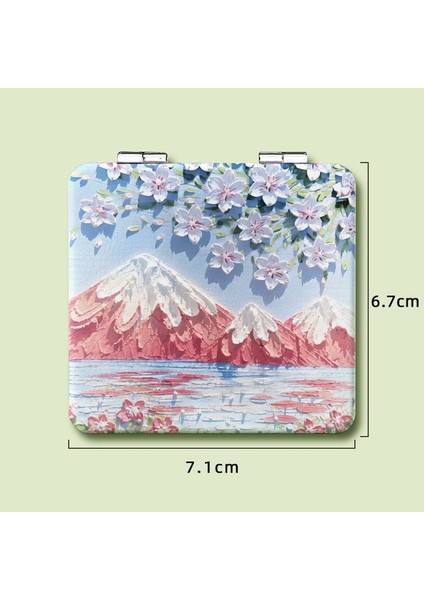 1 Adet Lale Tavşan Sevimli Kompakt Ayna Makyaj Aynası Kare Katlanır Çift Taraflı Makyaj Aynası Cep Taşınabilir Kompakt Kızlar Için (Yurt Dışından)