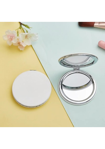 Pembe Taşınabilir Makyaj Aynası Büyütün Katlanabilir Çift Cep Küçük Makyaj Aynası El Güzellik Aynaları Seyahat Güzellik Kozmetik Aracı (Yurt Dışından) indirimleri