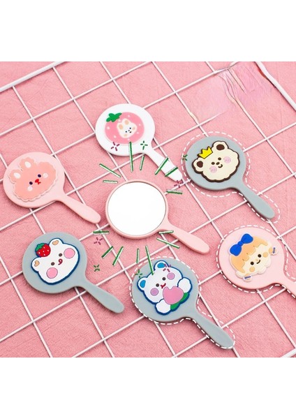 Bulutlar 1 Adet Kore Tarzı Karikatür Makyaj Aynası Mini Taşınabilir El Aynası Tek Taraflı Saplı Ayna Yumuşak Sevimli Kız Sevimli Küçük Ayna (Yurt Dışından) indirimleri