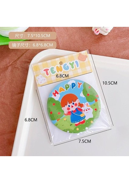 4 Yeni Kpop Bangtan Ördek Kız Karikatür Sevimli Ayna Mini Taşınabilir Cep Çantası Küçük Ayna Teneke Küçük Minik Yuvarlak Ayna Makyaj (Yurt Dışından)