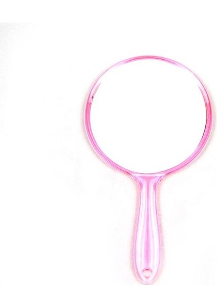Pembe Çift Taraflı El Aynası 1x/3x Büyüteçli Ayna Saplı Şeffaf El Aynası Yuvarlak Şekil Makyaj Aynası (Yurt Dışından) fiyatları