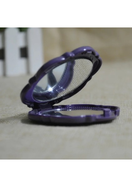 Pembe Mini Vintage Retro Gül Çiçek Şekli 3D Stereo Çift Taraflı Kozmetik Makyaj Kompakt Ayna 4 Renk Seçin (Yurt Dışından) modelleri