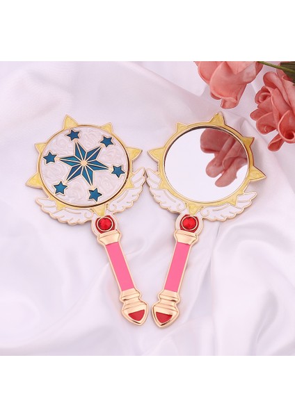 Ayna Sevimli Anime Card Captor Cardcaptor Makyaj Kıyafeti Tutamak Makyaj Oval Yuvarlak Kozmetik El Aynası Güzellik Dresser Kolay Taşıma (Yurt Dışından) fiyatları