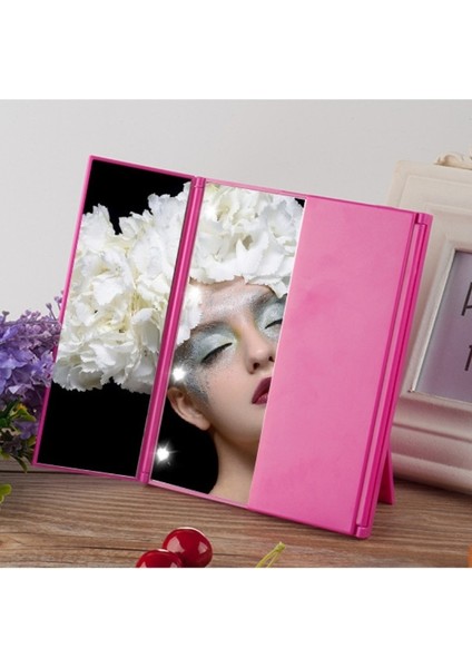 Beyaz Taşınabilir LED Işık Makyaj Aynası Vanity Işıkları Kompakt Makyaj Cep Aynaları Vanity Kozmetik El Katlanır LED Ayna Lambası (Yurt Dışından) modelleri