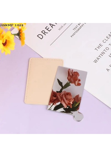 Bej Taşınabilir Mini Paslanmaz Çelik Kırılmaz Makyaj Cep Aynası Kozmetik Ayna Sevimli Makyaj El Cep Aynası (Yurt Dışından) indirimleri