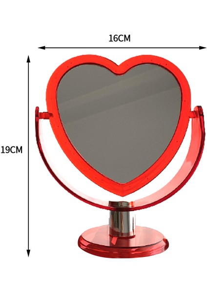 C-Mor Ins Kore Tarzı Kalp Şeklinde Kozmetik Ayna Akrilik Şeffaf Taban Makyaj Aynası Çift Taraflı Ev Yatak Odası Masaüstü Ayna (Yurt Dışından) modelleri