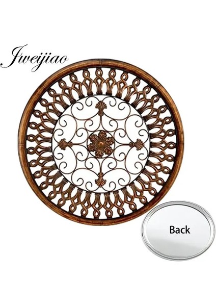 VG03 Youhaken Çiçek Desen Sanat Fotoğraf Baskılı Tek Tarafı Düz Mini Cep Aynası Kompakt Makyaj Vanity El Seyahat Çanta Ayna (Yurt Dışından)